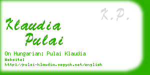 klaudia pulai business card
